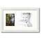 ArtToFrames Collage Photo Picture Frame with 1 - 5x7, 8x10 inch Openings, Framed in White with Over 62 Mat Color Options and Regular Glass (CSM-3966-166)
